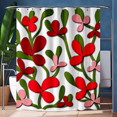 Floral Tree Shower Curtain 60  X 72  (medium) 