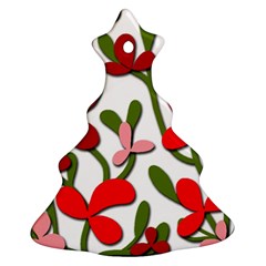 Floral Tree Christmas Tree Ornament (2 Sides)