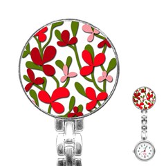 Floral Tree Stainless Steel Nurses Watch by Valentinaart