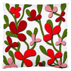 Floral Tree Standard Flano Cushion Case (one Side)