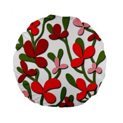 Floral Tree Standard 15  Premium Flano Round Cushions by Valentinaart