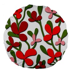 Floral Tree Large 18  Premium Flano Round Cushions