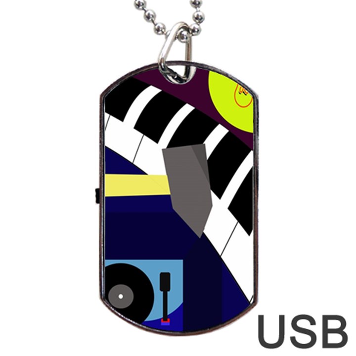 Hard Dog Tag USB Flash (One Side)