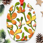 Decorative floral tree Ornament (Oval)  Front