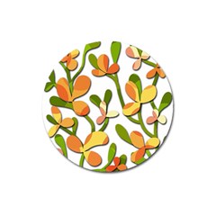 Decorative Floral Tree Magnet 3  (round)