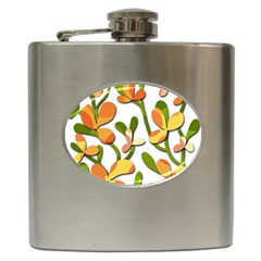 Decorative Floral Tree Hip Flask (6 Oz) by Valentinaart