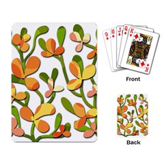 Decorative Floral Tree Playing Card