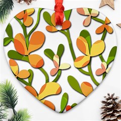 Decorative Floral Tree Heart Ornament (2 Sides)