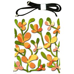 Decorative Floral Tree Shoulder Sling Bags by Valentinaart