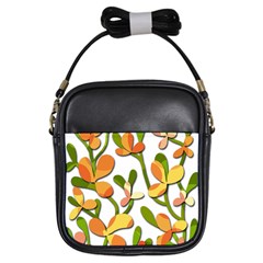 Decorative Floral Tree Girls Sling Bags