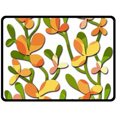 Decorative Floral Tree Fleece Blanket (large) 