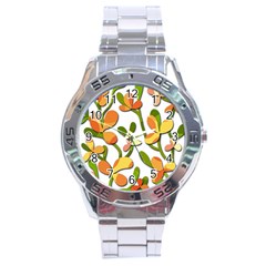 Decorative Floral Tree Stainless Steel Analogue Watch