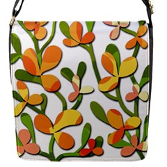 Decorative Floral Tree Flap Messenger Bag (s) by Valentinaart