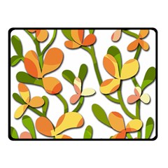 Decorative Floral Tree Double Sided Fleece Blanket (small) 