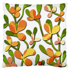 Decorative Floral Tree Large Flano Cushion Case (two Sides) by Valentinaart