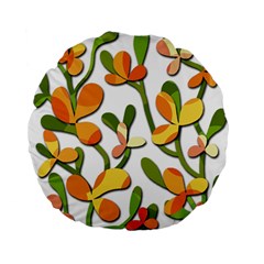 Decorative Floral Tree Standard 15  Premium Flano Round Cushions