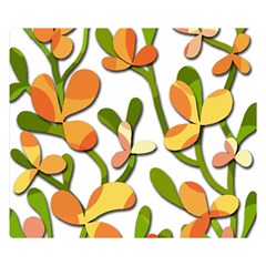 Decorative Floral Tree Double Sided Flano Blanket (small) 