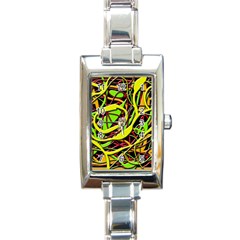 Snake Bush Rectangle Italian Charm Watch