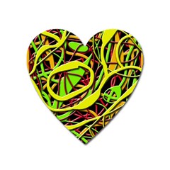 Snake Bush Heart Magnet by Valentinaart