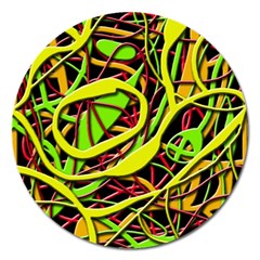 Snake Bush Magnet 5  (round) by Valentinaart