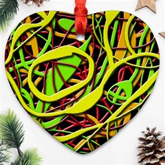 Snake Bush Heart Ornament (2 Sides)