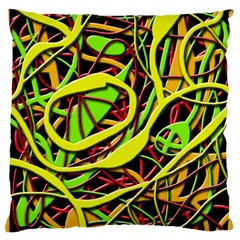 Snake Bush Large Flano Cushion Case (one Side)