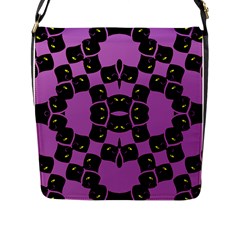 Flower Of Life Flap Messenger Bag (l) 