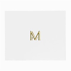 M Monogram Initial Letter M Golden Chic Stylish Typography Gold Small Glasses Cloth (2-side) by yoursparklingshop