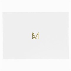 M Monogram Initial Letter M Golden Chic Stylish Typography Gold Large Glasses Cloth by yoursparklingshop