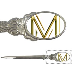 M Monogram Initial Letter M Golden Chic Stylish Typography Gold Letter Openers by yoursparklingshop