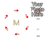 M Monogram Initial Letter M Golden Chic Stylish Typography Gold Playing Cards 54 (Round)  Front - HeartJ