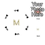 M Monogram Initial Letter M Golden Chic Stylish Typography Gold Playing Cards 54 (Round)  Front - Spade6