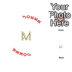 M Monogram Initial Letter M Golden Chic Stylish Typography Gold Playing Cards 54 (Round)  Front - Joker2