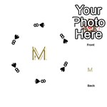 M Monogram Initial Letter M Golden Chic Stylish Typography Gold Playing Cards 54 (Round)  Front - Spade8