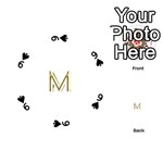 M Monogram Initial Letter M Golden Chic Stylish Typography Gold Playing Cards 54 (Round)  Front - Spade9