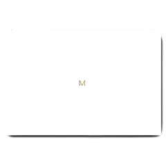 M Monogram Initial Letter M Golden Chic Stylish Typography Gold Large Doormat  by yoursparklingshop