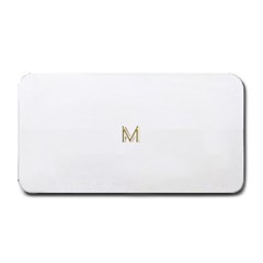 M Monogram Initial Letter M Golden Chic Stylish Typography Gold Medium Bar Mats by yoursparklingshop