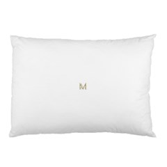 M Monogram Initial Letter M Golden Chic Stylish Typography Gold Pillow Case by yoursparklingshop