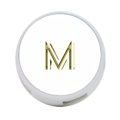 M Monogram Initial Letter M Golden Chic Stylish Typography Gold 4-port Usb Hub (one Side) by yoursparklingshop