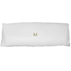 M Monogram Initial Letter M Golden Chic Stylish Typography Gold Body Pillow Case (dakimakura) by yoursparklingshop