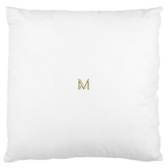 M Monogram Initial Letter M Golden Chic Stylish Typography Gold Large Cushion Case (two Sides) by yoursparklingshop