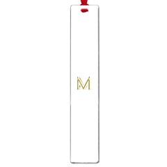 M Monogram Initial Letter M Golden Chic Stylish Typography Gold Large Book Marks by yoursparklingshop