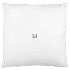 M Monogram Initial Letter M Golden Chic Stylish Typography Gold Standard Flano Cushion Case (one Side) by yoursparklingshop