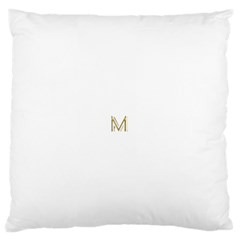 M Monogram Initial Letter M Golden Chic Stylish Typography Gold Large Flano Cushion Case (two Sides) by yoursparklingshop