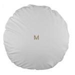 M Monogram Initial Letter M Golden Chic Stylish Typography Gold Large 18  Premium Flano Round Cushions Back