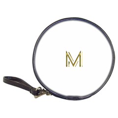 M Monogram Initial Letter M Golden Chic Stylish Typography Gold Classic 20-cd Wallets by yoursparklingshop