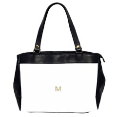 M Monogram Initial Letter M Golden Chic Stylish Typography Gold Office Handbags (2 Sides)  by yoursparklingshop