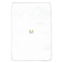 M Monogram Initial Letter M Golden Chic Stylish Typography Gold Flap Covers (l)  by yoursparklingshop