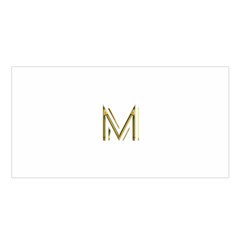 M Monogram Initial Letter M Golden Chic Stylish Typography Gold Satin Shawl by yoursparklingshop