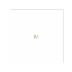 M Monogram Initial Letter M Golden Chic Stylish Typography Gold Small Satin Scarf (square) by yoursparklingshop